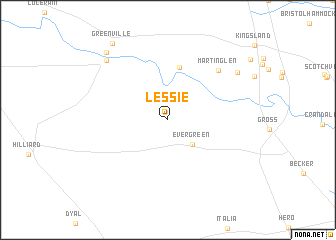 map of Lessie