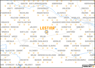 map of Leština