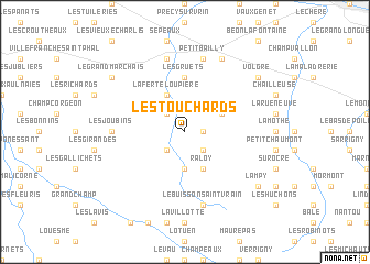 map of Les Touchards