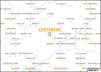 map of Lestrédiec
