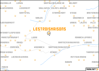 map of Les Trois Maisons