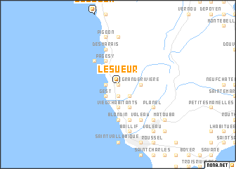 map of Lesueur