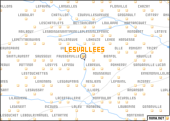 map of Les Vallées