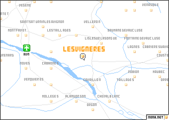 map of Les Vignères
