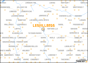 map of Les Villards