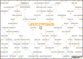 map of Leszczyny Duże