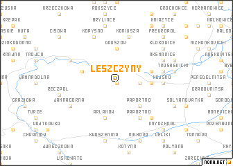 map of Leszczyny