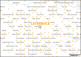 map of Letařovice