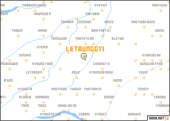 map of Letaunggyi