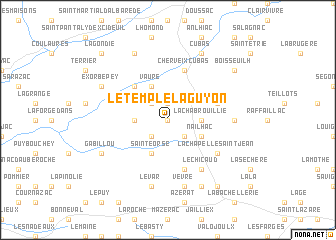map of Le Temple-Laguyon