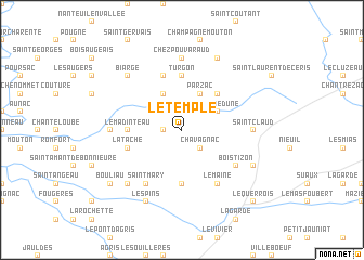 map of Le Temple