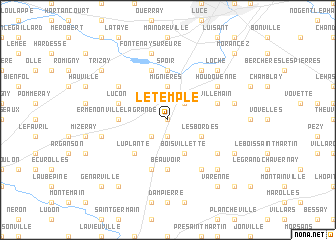 map of Le Temple