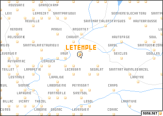 map of Le Temple