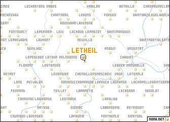 map of Le Theil