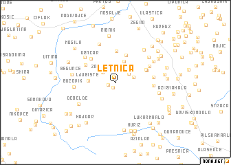 map of Letnica