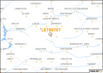 map of Le Touyet