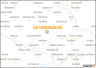 map of Łętownia Dolna