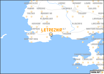 map of Le Trez-Hir