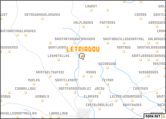 map of Le Triadou