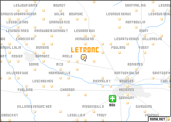 map of Le Tronc