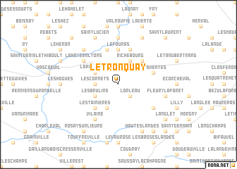 map of Le Tronquay