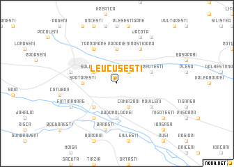 map of Leucuşeşti