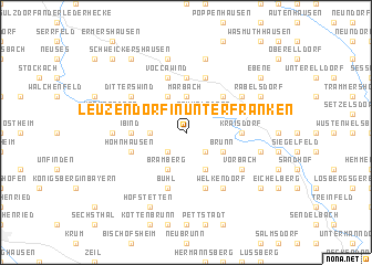 map of Leuzendorf in Unterfranken