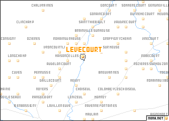 map of Levécourt
