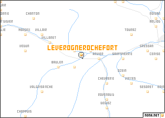 map of Leverogne Rochefort