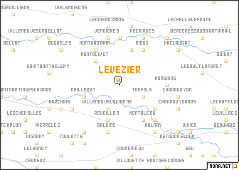 map of Le Vézier