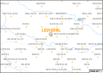 map of Le Vignal