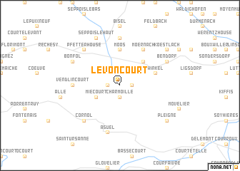 map of Lévoncourt