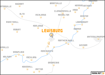 map of Lewisburg