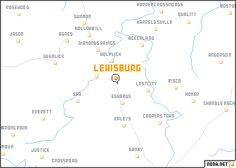map of Lewisburg