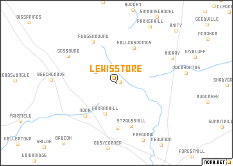 map of Lewis Store