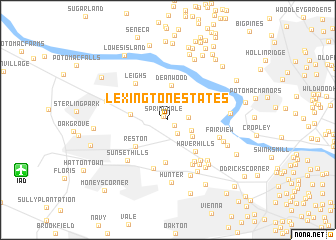 map of Lexington Estates