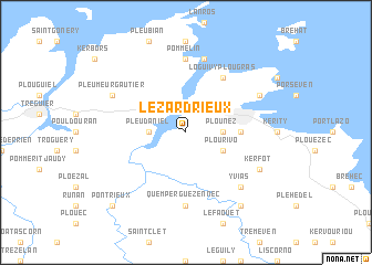 map of Lézardrieux