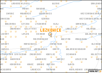 map of Łeżkowice