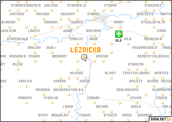 map of Ležnička