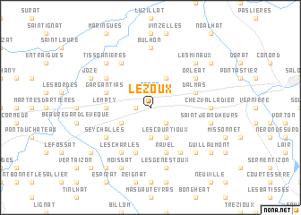 map of Lezoux