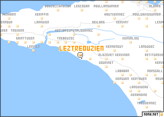 map of Lez Tréouzien