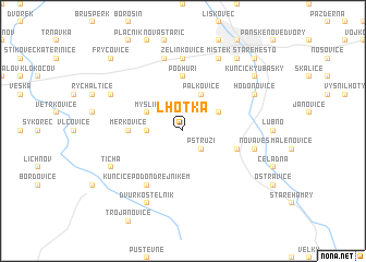 map of Lhotka