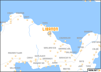 map of Libanon