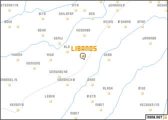 map of Lībanos