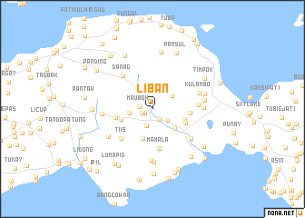 map of Liban