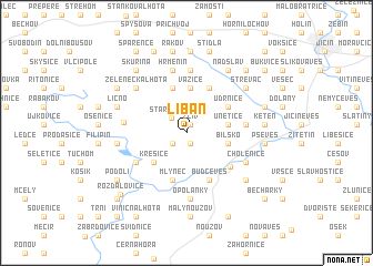 map of Libáň
