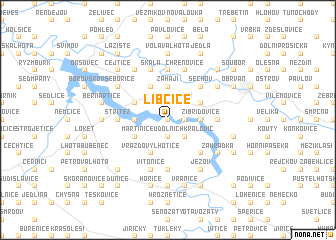map of Libčice