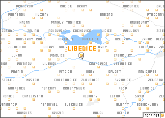 map of Libědice