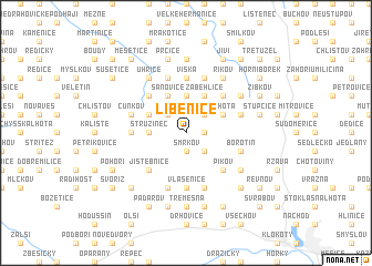 map of Libenice