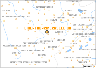 map of Libertad Primera Sección